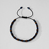 Natural Gemstone & Synthetic Non-magnetic Hematite Beads Braided Bead Bracelets YO1115-5-1