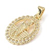 Brass Micro Pave Cubic Zirconia Pendants ZIRC-I356-02G-01-2