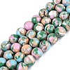 Assembled Synthetic Turquoise and Trochus Shell Beads Strands G-N369-02B-03-1