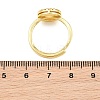 Brass Micro Pave Cubic Zirconia Adjustable Ring Components KK-CBAC351-01G-3