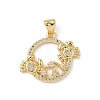 Brass Micro Pave Cubic Zirconia Pendants KK-S337-08G-E-1