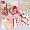 DIY Heart Wood Knitting Loom Kits DIY-CY0003-10A-5