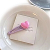 5Pcs 5 Colors Sweet Sister Love Heart Enamel Snap Hair Clips PW-WGD3EA3-01-2