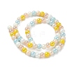 Electroplate & Gradient Color Glass Beads Strands LAMP-M023-03-04-4