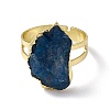 Natural Kyanite/Cyanite/Disthene Irregular Nugget Adjustable Ring RJEW-G269-01G-2