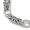 304 Stainless Steel Oval & Knot Link Bracelets for Men Women BJEW-G725-02P-2