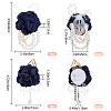 CRASPIRE 2Pcs 2 Style Silk Cloth Imitation Flower Brooch AJEW-CP0004-95-2