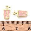 304 Stainless Steel Enamel Charms STAS-T065-66G-02-3