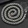 Non-Tarnish Fashionable 304 Stainless Steel Wheat Chain Necklaces X-STAS-A028-N003P-3