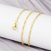 Brass Figaro Chains Necklace for Women X-NJEW-P265-28G-4