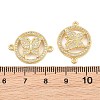 Brass Micro Pave Clear Cubic Zirconia Connector Charms CU-CBA908F-04G-01-3