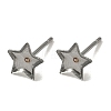 Tarnish Resistant Earring Cabochon Settings 304 Stainless Steel Ear Studs Blank Settings STAS-Q170-10-1