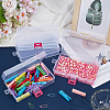 1 Grid Transparent PP Plastic Bead Containers with Hinged Lids CON-WH0112-021B-4