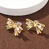 304 Stainless Steel Micro Pave Cubic Zirconia Stud Earrings EJEW-D309-04G-1