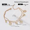 304 Stainless Steel Charm 2-Strand Bracelets for Women ER2642-1-1