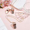 1Pc Iron Rhinestone Whistle Pendant Popcorn Chain Necklaces for Women NJEW-DR0001-03C-3