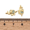 Brass Micro Pave Cubic Zirconia Links ZIRC-E124-15G-3