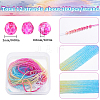 12 Strands Transparent Gradient Color Glass Beads Strands GLAA-SC0002-01-2