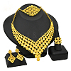 Alloy Pendant Necklaces & Stud Dangle Earrings & Rings & Link Bracelets Sets WG80561-08-1