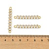 SHEGRACE Brass Pave Clear Cubic Zirconia Connector Charms XGRQ3P401-642G-3
