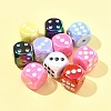10Pcs UV Plating Rainbow Iridescent Acrylic Enamel Beads SACR-FS0001-32-8