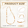 1Pc Round Glass Seed Bead & Alloy Starfish Beaded Necklaces for Women NJEW-LP0007-35-2