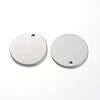 Tarnish Resistant Flat Round 201 Stainless Steel Blank Stapmping Tag Pendants STAS-L166-08-2