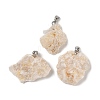 Raw Rough Natural Druzy Agate Pendants G-H084-07P-01-1