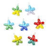 7Pcs 7 Colors Handmade Lampwork Pendants LAMP-CJ0002-75-8