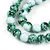 Transparent Baking Paint Glass Beads Strands DGLA-N009-8mm-06-4