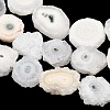 Natural Sunflower Druzy Agate Slice Beads Strands G-K381-A01-3
