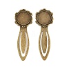 Iron Bookmark Cabochon Setting PALLOY-S033-09AB-NR-1