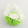 Cute Elastic Baby Lace Headbands Hair Accessories with Cloth Flower OHAR-Q002-09F-2