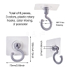 Cheriswelry 6Pcs 3 Color Plastic Rotate Hook Hangers AJEW-SW0001-05-3