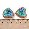 Hanmade Heart Lampwork Beads Strands LAMP-P069-04A-03-3