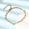 4MM 304 Stainless Steel Textured Paperclip Chain Bracelets for Man and Women SA-CBAB767-13G-1