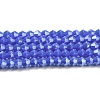 Opaque Solid Color Electroplate Glass Beads Strands EGLA-A039-P4mm-A11-1