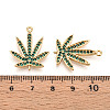 Brass Micro Pave Cubic Zirconia Pendants KK-N262-109C-G-3