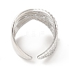 Non-Tarnish 201 Stainless Steel Open Cuff Ring RJEW-E063-48P-3