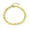 Ion Plating(IP) 304 Stainless Steel Bicone Link Chain Bracelets for Women BJEW-C066-03G-1