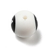 Round with Black Number 1 Silicone Beads SIL-R013-01B-2