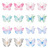 32Pcs 8 Styles Cloth Butterfly with Imitation Pearl Ornament Accessories DIY-TA0014-29-2