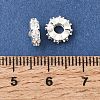 Brass Micro Pave Clear Cubic Zirconia Spacer Beads KK-Z156-13S-01-2