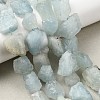 Natural Aquamarine Beads Strands G-S386-C18-1