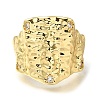 Rack Plating Brass Micro Pave Cubic Zirconia Open Cuff Rings for Women RJEW-M022-07G-2