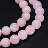 Round Natural Grade A Madagascar Rose Quartz Beads Strands G-F222-40-8mm-2