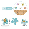 ARRICRAFT 50Pcs 5 Colors Flower Resin Cabochons MRMJ-AR0001-07-5