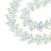 Transparency Electroplate Glass Beads Strands GLAA-T023-39A-08-3