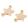 Brass Star Connector Charms KK-U028-09G-2