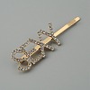 Word SEXY Alloy Rhinestone Hair Bobby Pins FIND-WH0152-34E-KCG-1